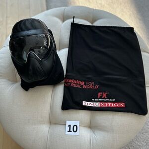 Simunitions FX 8000 Paintball Airsoft Protective Gear Helmet & Bag No neck guard